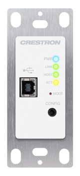 Crestron USB-EXT-2-LOCAL-1G-W – USB over Cat Cable Extender Wall Plate, Local Unit, White Crestron