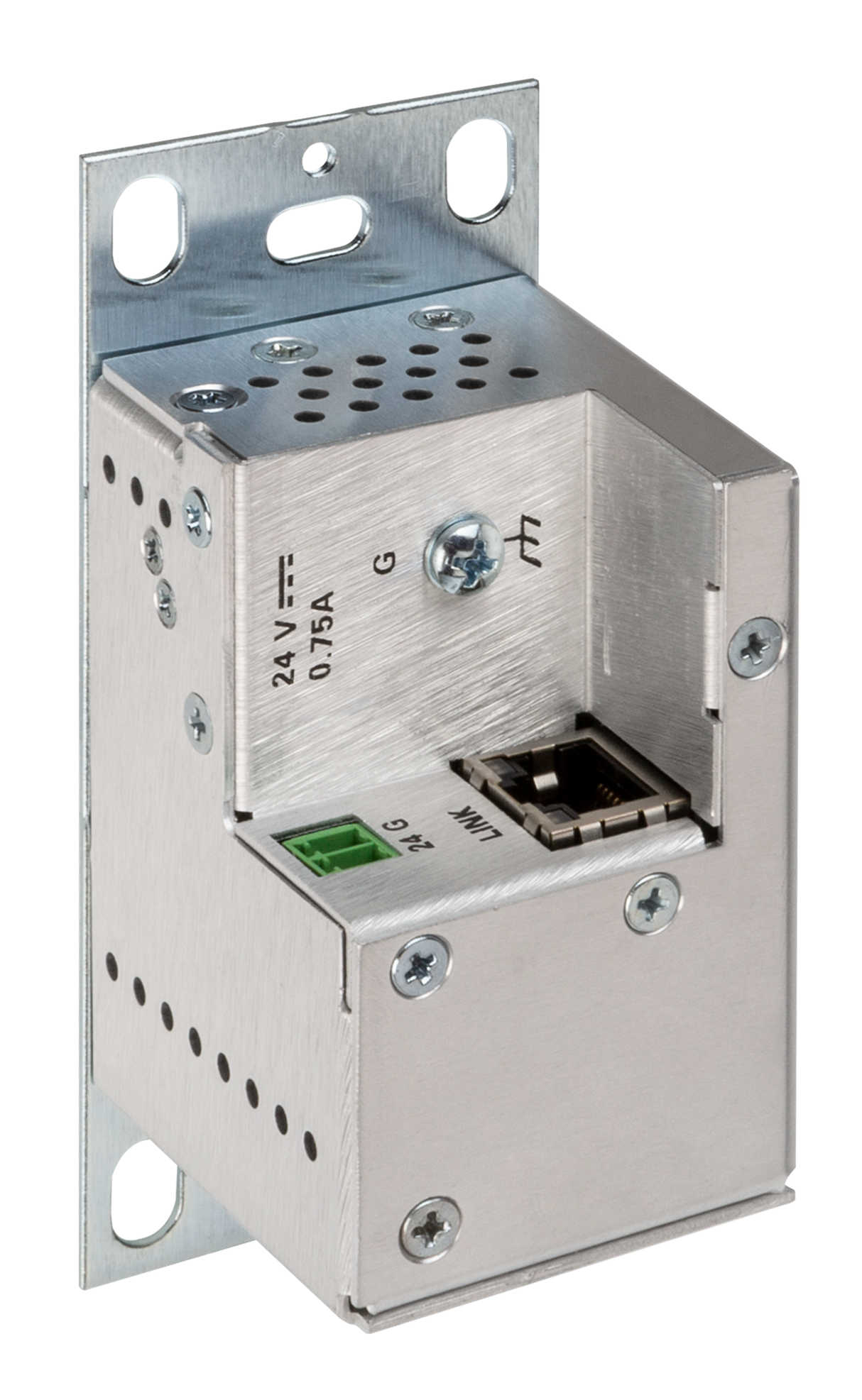 Crestron USB-EXT-2-LOCAL-1G-W – USB over Cat Cable Extender Wall Plate, Local Unit, White Crestron