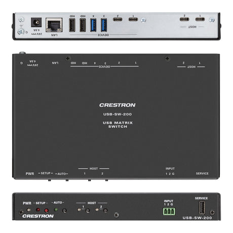 Crestron USB-SW-200 2-input USB 3.2 Data Matrix Switcher Video Conferencing Crestron