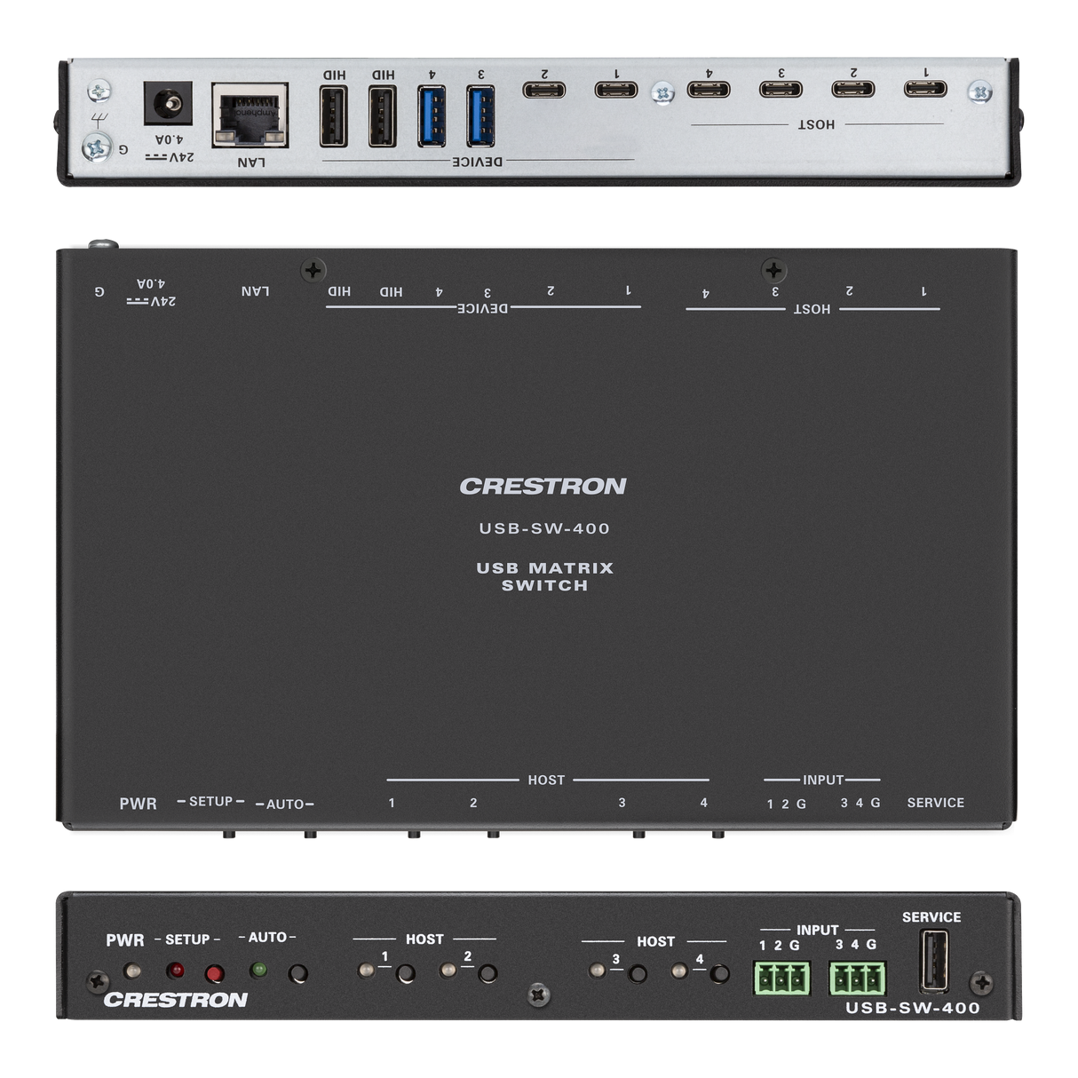 Crestron USB-SW-400 – 4-Port USB-C Data Switcher Crestron