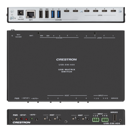 Crestron USB-SW-400 – 4-Port USB-C Data Switcher USB Switchers Crestron