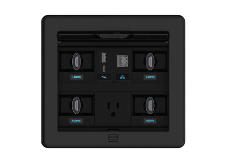 Crestron FT2-700-MECH-PTL-B – FlipTop FT2 Mechanical Cable Management, 700 Size, Pass-Through Lid, Black Cable Management Crestron