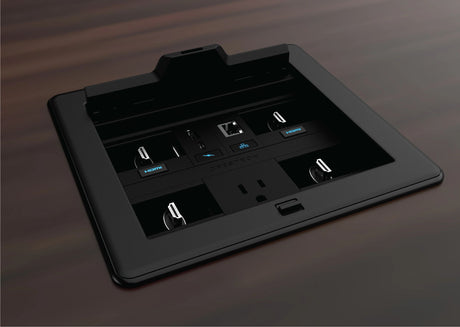 Crestron FT2-700-MECH-PTL-B – FlipTop FT2 Mechanical Cable Management, 700 Size, Pass-Through Lid, Black Cable Management Crestron