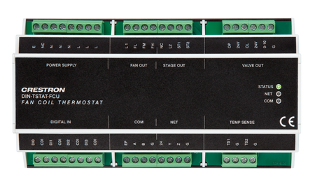 Crestron DIN-TSTAT-FCU – Fan Coil Unit Thermostat, DIN Rail Mount Automation Control Modules Crestron