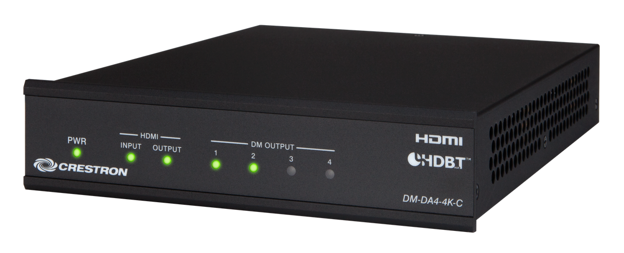 Crestron DM-DA4-4K-C 1:4 4K HDMI® to DM 8G+® & HDBaseT® Splitter Speakers Crestron