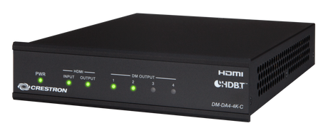 Crestron DM-DA4-4K-C 1:4 4K HDMI® to DM 8G+® & HDBaseT® Splitter Speakers Crestron