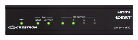 Crestron DM-DA4-4K-C 1:4 4K HDMI® to DM 8G+® & HDBaseT® Splitter Speakers Crestron