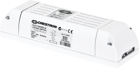 Crestron CLCI-1SW2EX-W – In-Ceiling 2-Channel Switch, infiNET EX Wireless, 230VAC Remote Control Panels Crestron