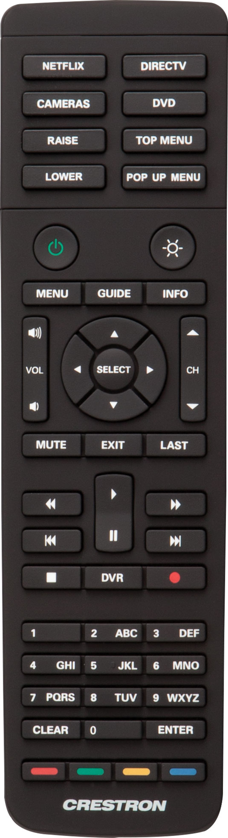 Crestron HR-150-B – Handheld Remote, 50 Button, Black Remotes Crestron