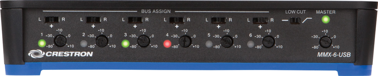 Crestron MMX-6-USB – 6-Channel USB Microphone Mixer AV Control Systems Crestron