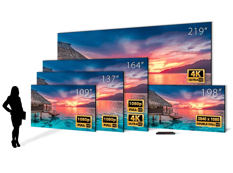 Planar HD164" DirectLight Pro Series Complete, Full HD/UHD Diagonal Video Wall, w/WallDirector VC, wall mounts, trim, cables and spares - 998-3564-00 - Creation Networks