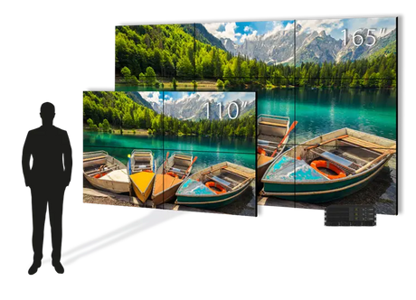 Planar MX55M LCD Video Wall – Fiber, Landscape Video Wall Planar