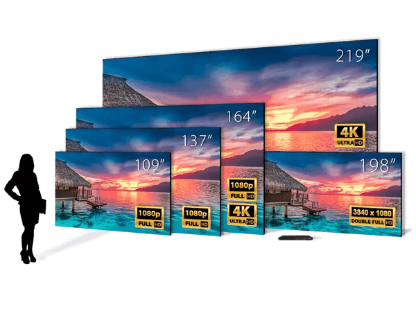 Planar UHD164" DirectLight Pro Series Complete, Full HD/UHD Diagonal Video Wall, w/WallDirector VC, wall mounts, trim, cables and spares - 998-3565-00