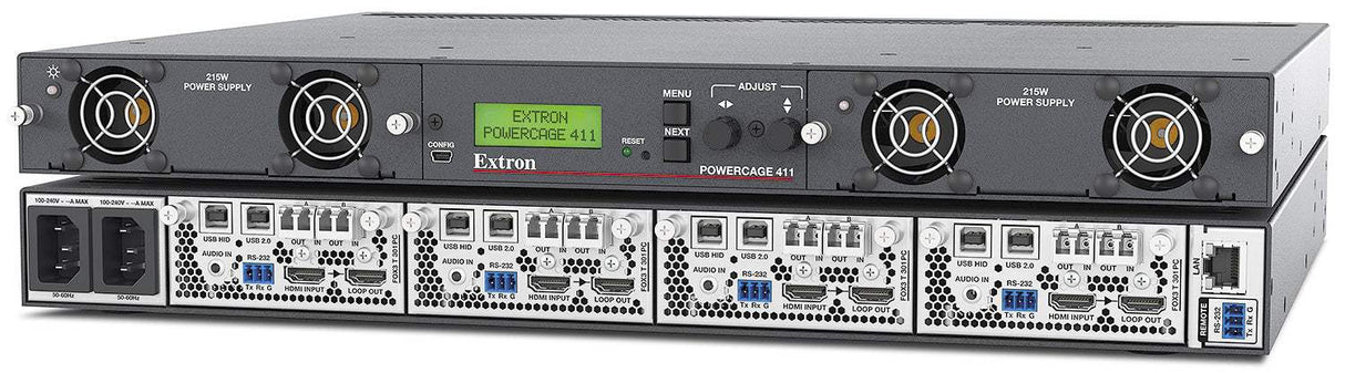 Extron PowerCage 411 Modular Power Enclosure for FOX3 Fiber Optic Extenders