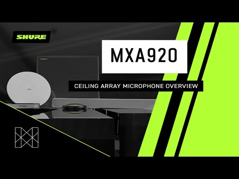Shure MXA920B-R Ceiling Array Microphone, Round (Black) Audio Conferencing Shure
