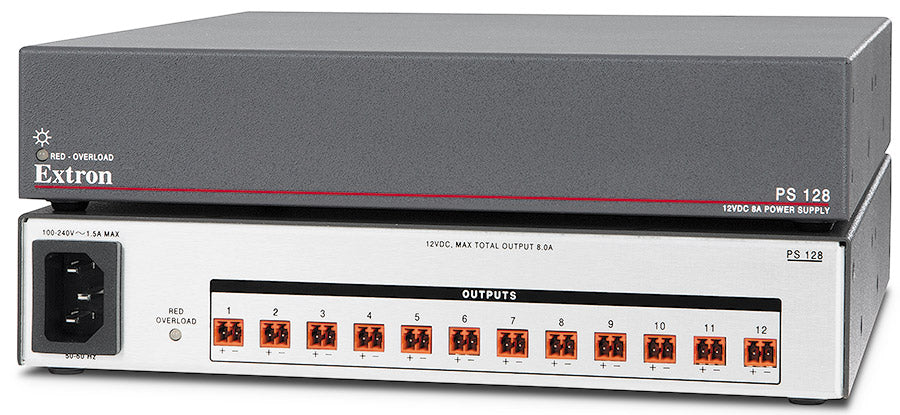 Extron PS 128 12 VDC, 96 W Rack Mountable Power Supply
