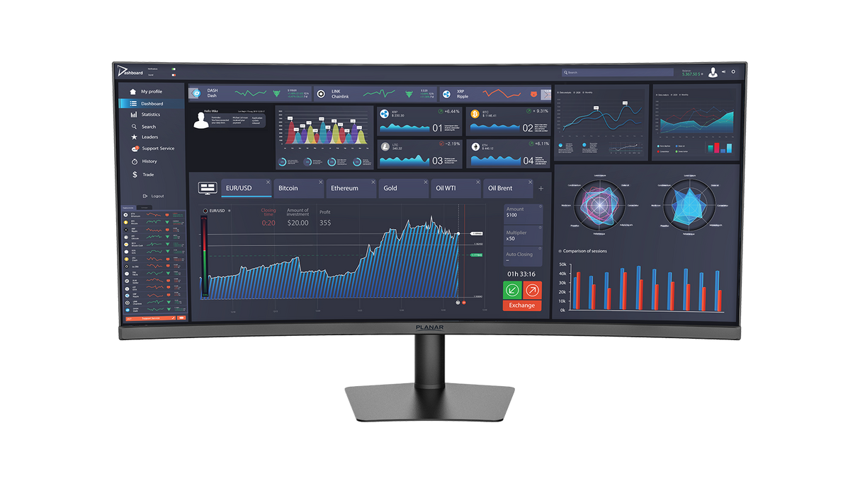 Planar PZN3815Q – 38in Curved Ultrawide Docking Monitor