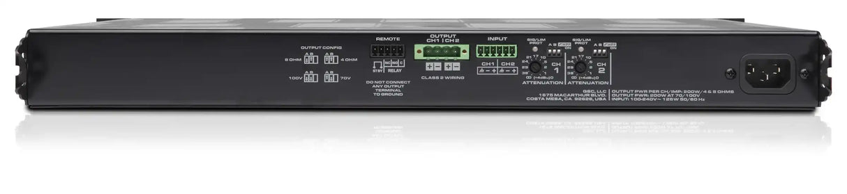 QSC MP-A20V music and paging Multi-Channel Amplifier