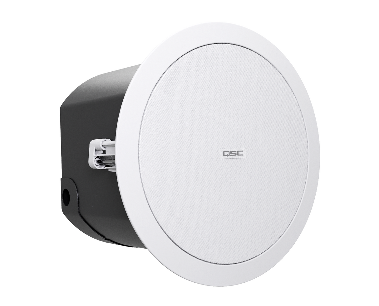 QSC AD-C6T-HP – AcousticDesign 6.5-Inch High-Power Blind-Mount Ceiling Speaker with 70/100V Transformer (Pair) Ceiling Loudspeaker QSC