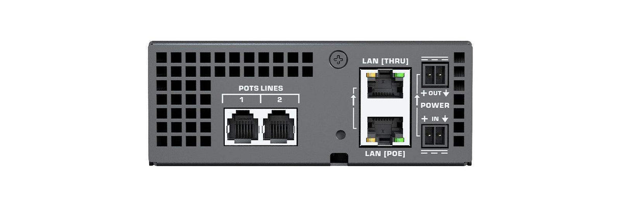 QSC QIO-TEL2 Q-SYS peripheral providing 2 RJ11 connectors to interface with analog telephony (POTS or PSTN) systems - Creation Networks