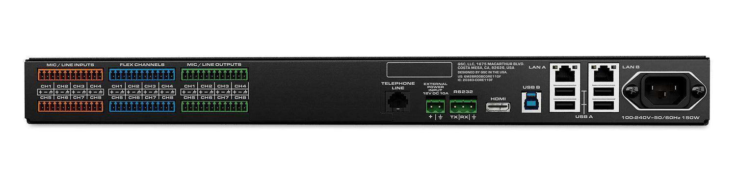 QSC Unified Core Processor - Core 110f V2 Q-SYS network + analog I/O processor (v2) Room Control QSC