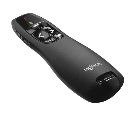 Logitech Wireless Presenter R400 - Laser - Wireless - 49.21 ft - Radio Frequency - 2.40 GHz - Black - USB - 1 Each - 910-001354