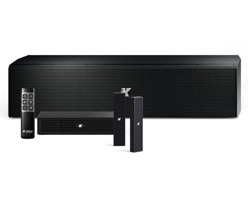 K-Array Azimut KAMUT2L II Professional sound system composed of 2 KZ14 I + 1 KU44-2 + 1 KA02  I+ 1 K-REMUCTRL (Black)