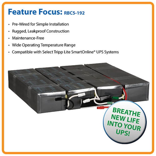 Eaton RBC5-192 – 192VDC UPS Replacement Battery Cartridge UPS Replacement Batteries & Battery Modules Eaton