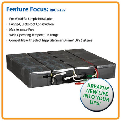 Eaton RBC5-192 – 192VDC UPS Replacement Battery Cartridge UPS Replacement Batteries & Battery Modules Eaton