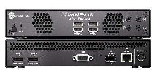 RGB Spectrum XP 102 RX XtendPoint 2 Port KVM Receiver - DisplayPort, USB, Audio, RS-232 - Creation Networks