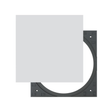 Sonance PS-C83R/PS-C63RTLP – White Square Adapter with Grille Speaker Accessories Sonance