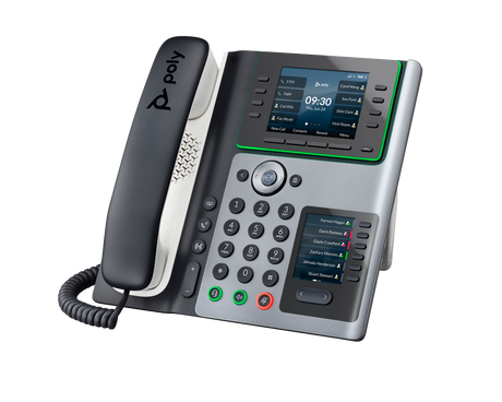 Poly Edge E400 IP Phone and PoE-enabled Poly Voice Poly