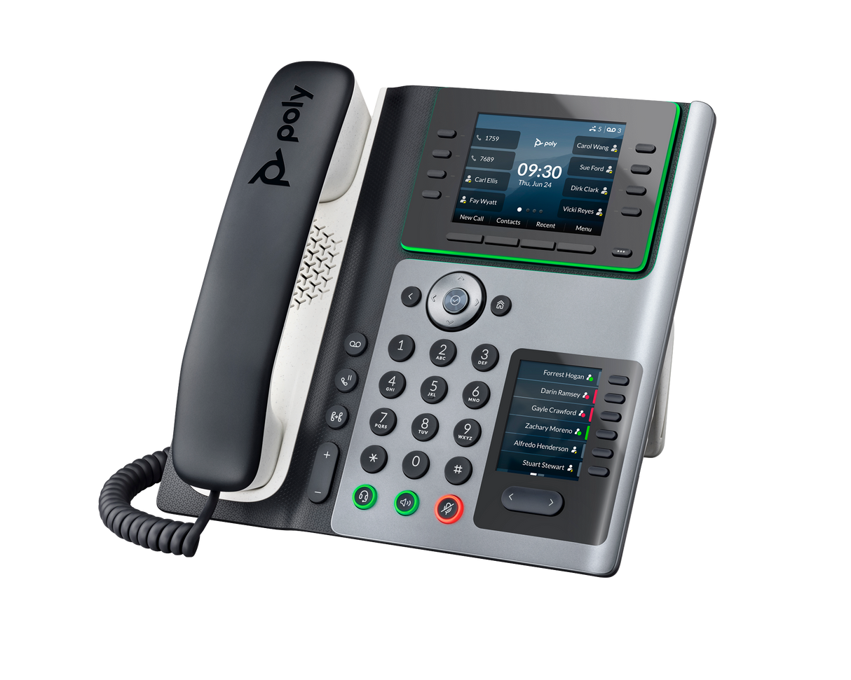 Poly Edge E450 IP Phone and PoE-enabled GSA/TAA Poly Voice Poly