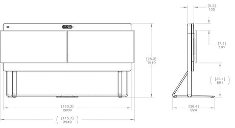 Cisco Room Kit EQX CS-KIT-EQX-FSK-C= – Floor Stand Spare, Carbon Black Mounts, Stands & Brackets Cisco