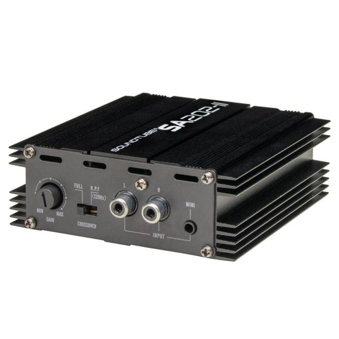 Soundtube SA202 Class AB Mini Amplifier with 20W per channel output at 4 Ohms.