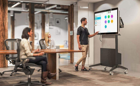 Salamander Cisco® Webex Board 55″ Electric Lift Mobile Display Stand, White - Creation Networks