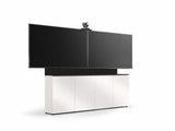 Salamander Signature Teams Rooms Low Profile (12"Deep) 4 Bay Dry Wall Anchored Cabinet for Jupiter 81-105" Black Oak Doors & End Panels, Black Top - X1/JCS/347/M1H3/BO/BK - Creation Networks