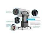 Salamander X-Large Electric Lift Mobile Display Stand, Gray - Creation Networks