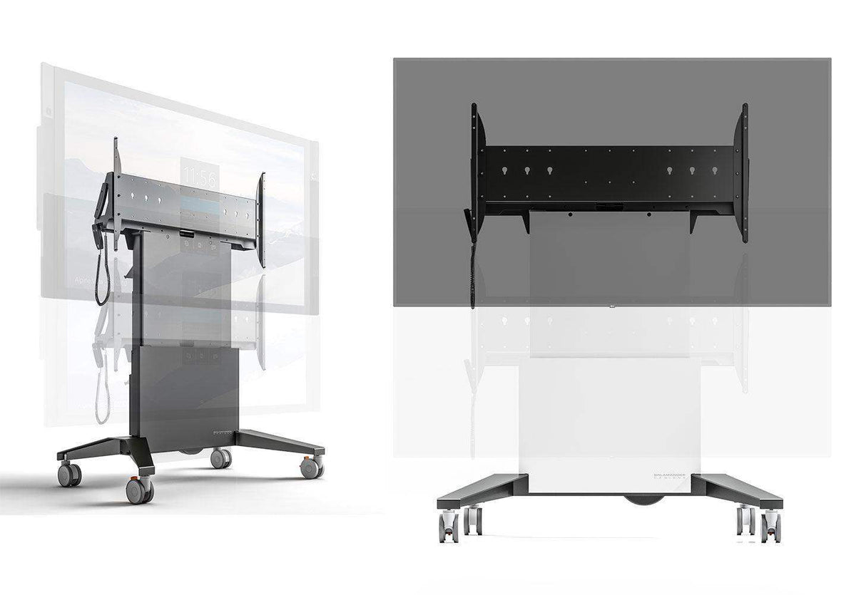Salamander X-Large Electric Lift Mobile Display Stand, Gray - Creation Networks