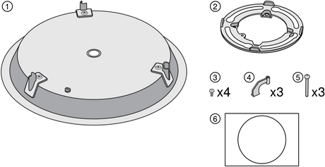 Shure A901-R-HCM Hard ceiling flush mounting accessory kit for MXA901-R microphones - Creation Networks