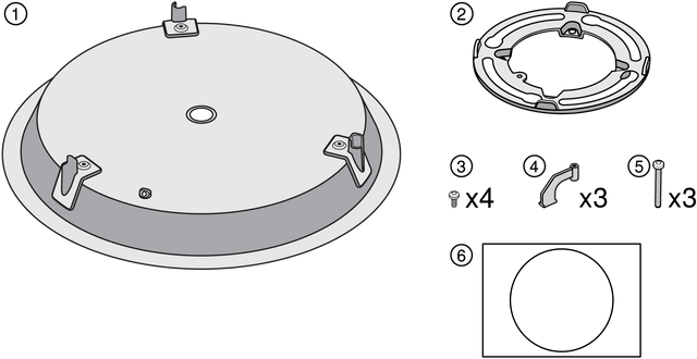 Shure A901-R-HCM Hard ceiling flush mounting accessory kit for MXA901-R microphones - Creation Networks