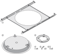 Shure A901-R-TB Tile bridge mounting accessory kit for MXA901-R microphones - Creation Networks
