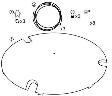 Shure A901W-R-GM Suspension mounting accessory kit for MXA901-R microphones (White) - Creation Networks