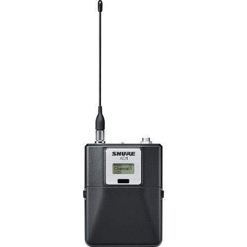 Shure AD1TA=-G57 AD1 Digital Wireless Bodypack Transmitter with TA4M (G57: 470 to 616 MHz) (TAA-Compliant) - Creation Networks