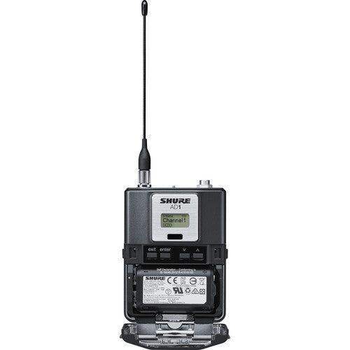Shure AD1TA=-G57 AD1 Digital Wireless Bodypack Transmitter with TA4M (G57: 470 to 616 MHz) (TAA-Compliant) - Creation Networks