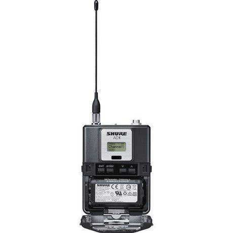 Shure AD1TA=-G57 AD1 Digital Wireless Bodypack Transmitter with TA4M (G57: 470 to 616 MHz) (TAA-Compliant) - Creation Networks