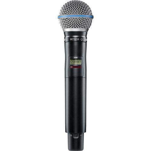 Shure AD2TA/B58=-G57 Digital Handheld Wireless Microphone Transmitter with Beta 58A Capsule (G57: 470 to 616 MHz) (TAA-Compliant) - Creation Networks
