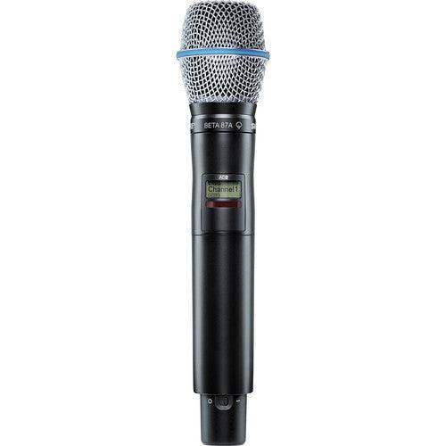 Shure AD2TA/B87C=-X55 Digital Handheld Wireless Microphone Transmitter with Beta 87C Capsule (X55: 941 to 960 MHz) (TAA-Compliant) - Creation Networks