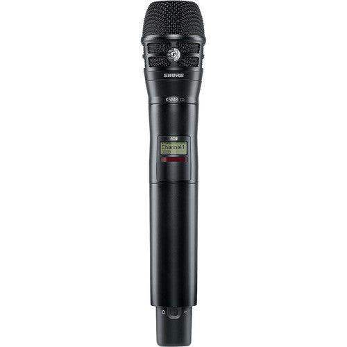 Shure AD2TA/K8B=-G57 Digital Handheld Wireless Microphone Transmitter with KSM8 Capsule (G57: 470 to 616 MHz, Black) (TAA-Compliant) - Creation Networks