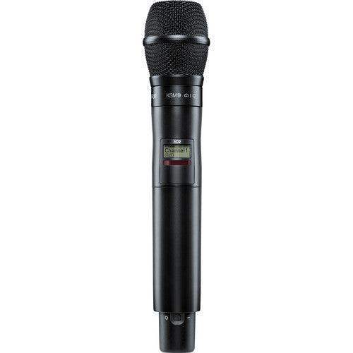 Shure AD2TA/K9B=-X55 Digital Handheld Wireless Microphone Transmitter with KSM9 Capsule (X55: 941 to 960 MHz, Black) (TAA-Compliant) - Creation Networks